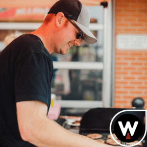 wiegers team working at Grillin' for gratitude raising money for local charities