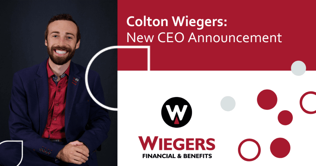 Colton Wiegers CEO of Wiegers financial and benefits talks about succession planning with a dark background